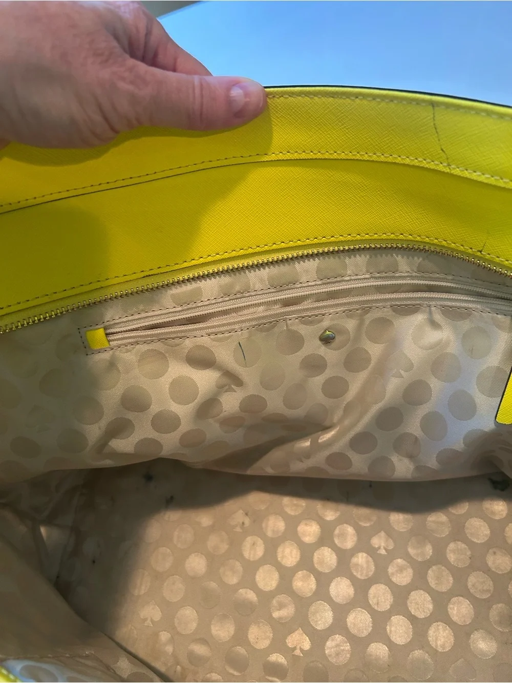 kate spade Lemon Yellow Saffiano Leather Tote